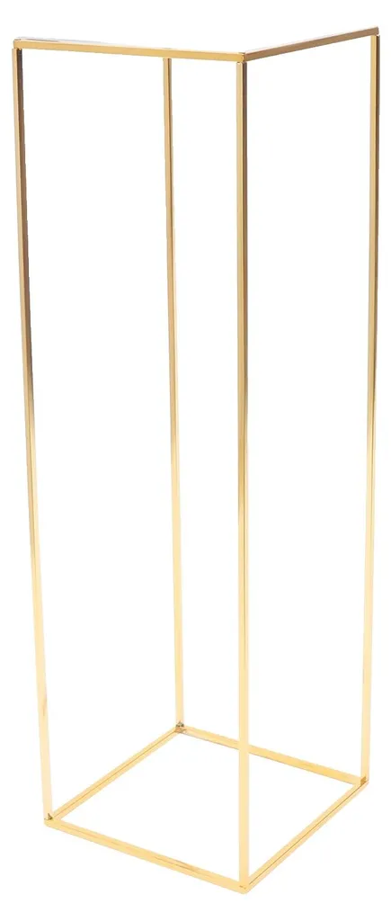 Étagère à fleurs dorée traitée anti-rouille - Support robuste 80 cm