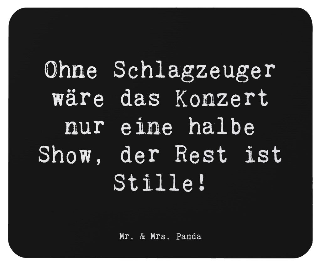 Mr. & Mrs. Panda Mauspad Spruch Schlagzeug Konzert - Schwarz - Geschenk, laptop, Band, Lernen, Musiker, Musik, Präsenz, Instrument, pc mousepad, g...