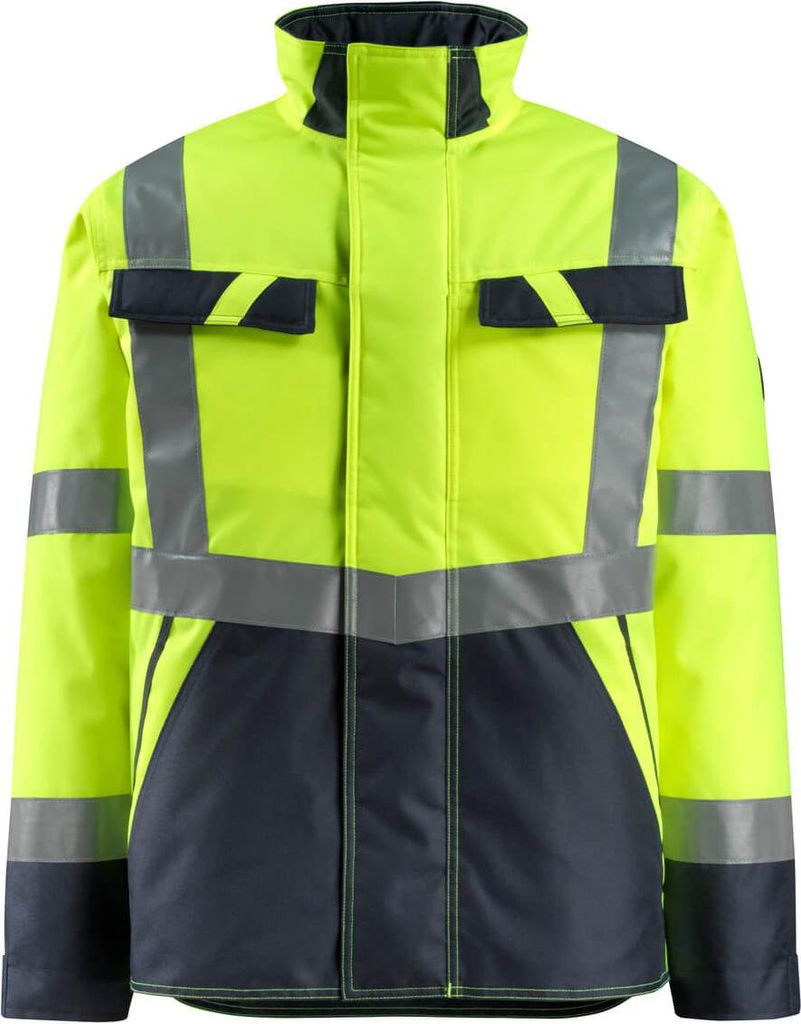 MASCOT Penrith Winterjacke Größe L, hi-vis gelb/schwarzblau | Packung (1 Stück)
