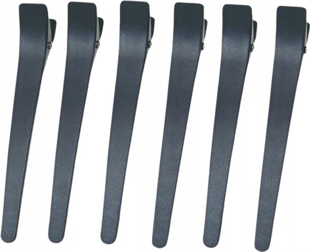 Ponik's Haarklammer gerade, Clips aus Kunsstoff, Friseurbedarf – Haar Klammern, Haarspangen für Friseur, Haarclips, Klipse – 6 Stück, schwarz...