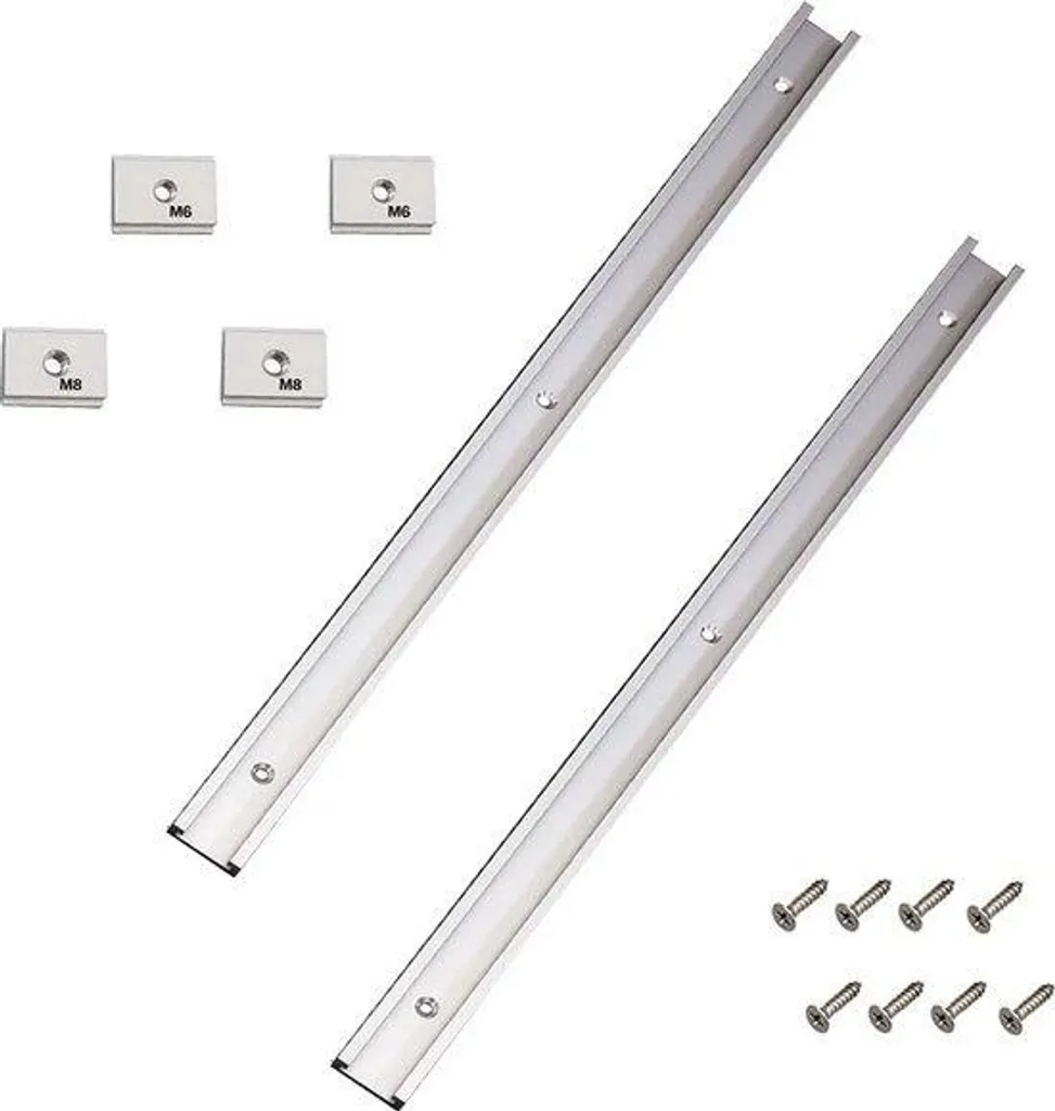 Solution de guidage précise : rails alu 400 mm et visserie M6/M8 incluse