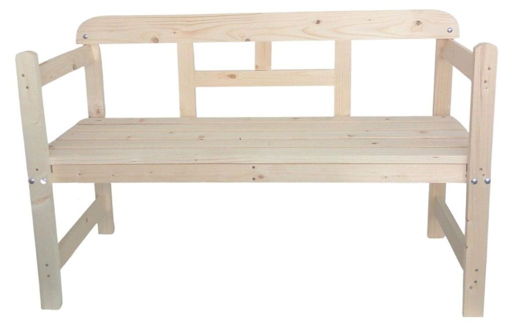 BURI Banc de frise en épicéa naturel Banc de jardin Banc en Image du produit 