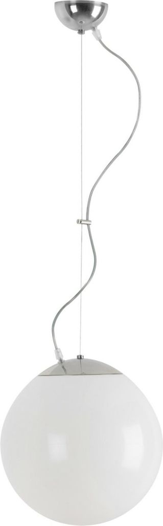 OSMONT ISI66173 ISIS L2 Hängeleuchte aus Kunststoff, Edelstahl poliert / weiß, Schutzart IP40, 3000 K, 20 W LED