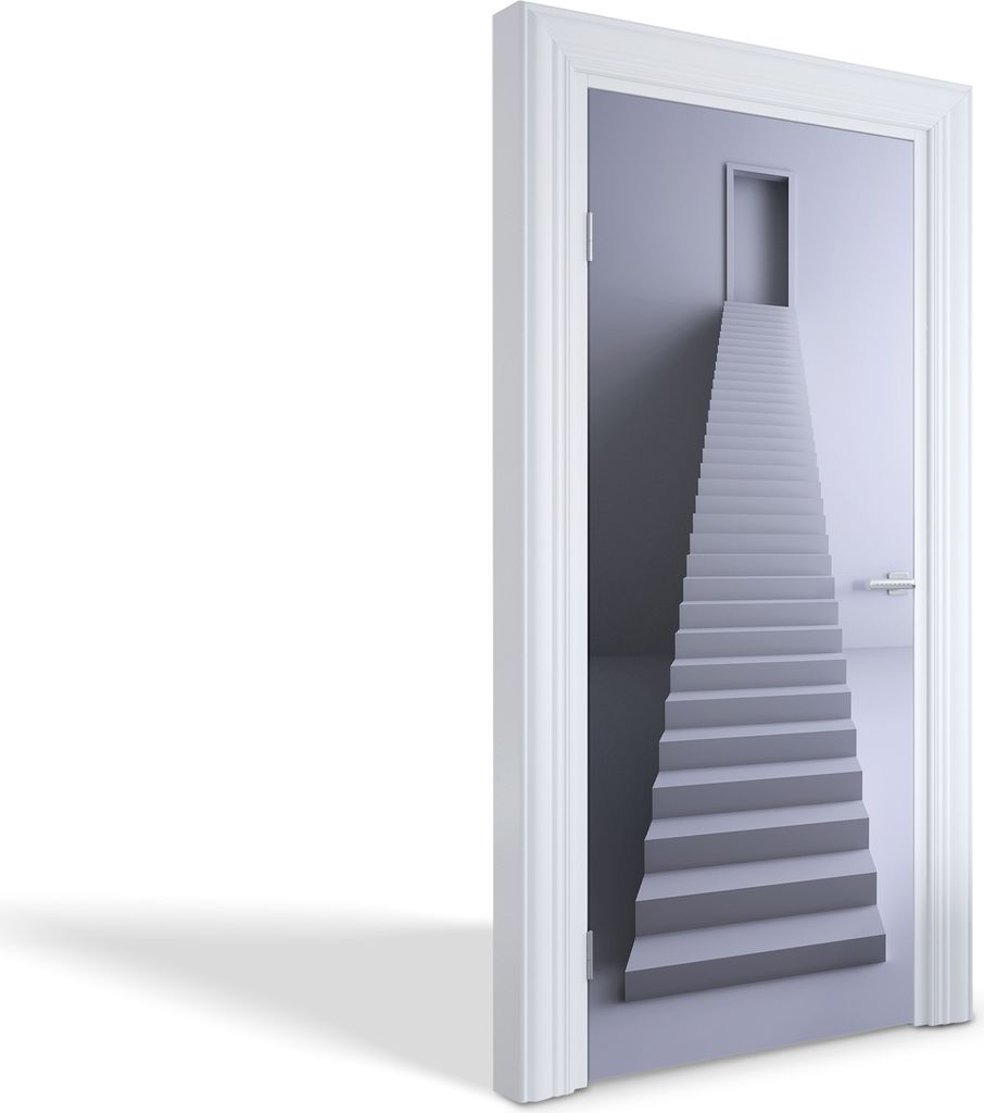 Wandtattoos Türen Selbstklebende Wandsticker Türtapeten - Treppe zum Himmel - 95 x 205 cm