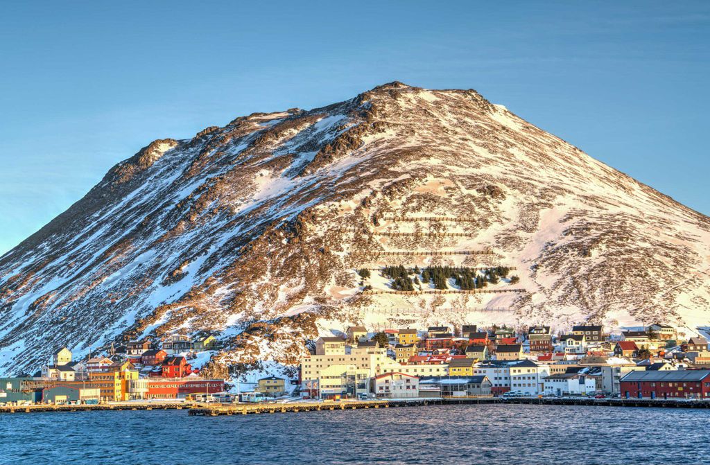 hansepuzzle 12155 - Honningsvag Norwegen Puzzle, 500 Teile, Reisen, 46,0 x 30,0cm mit hochwertiger Aufbewahrung, Kartonbox & Beutel