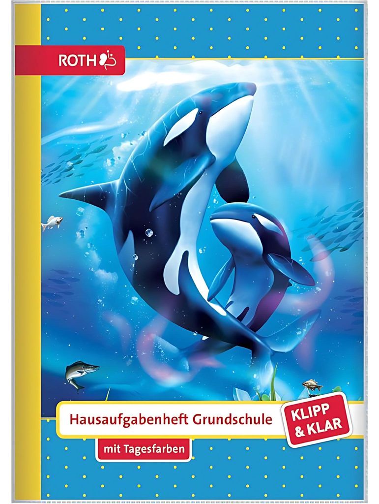 ROTH Hausaufgabenheft Klipp & Klar "Orcas" DIN A5