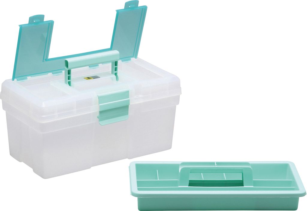 allit mallette de rangement McPlus Clear 16, PP, vert en Image du produit 