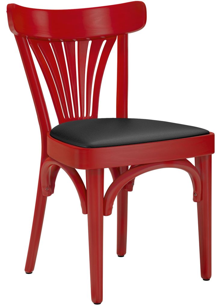 2er-Set Cabris | Bugholzstuhl | Holz / Leder | Rot | Bugholz | Gastro Rattanstuhl, Outdoor Rattanstuhl, Terrassen Rattanstuhl