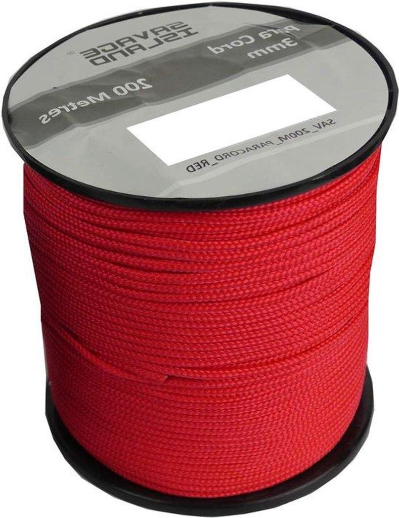 Paracord Leger Camping-Set - 200 m rote Paracord für Zelt Basha Bivi Shelter Hängemat Bushcraft