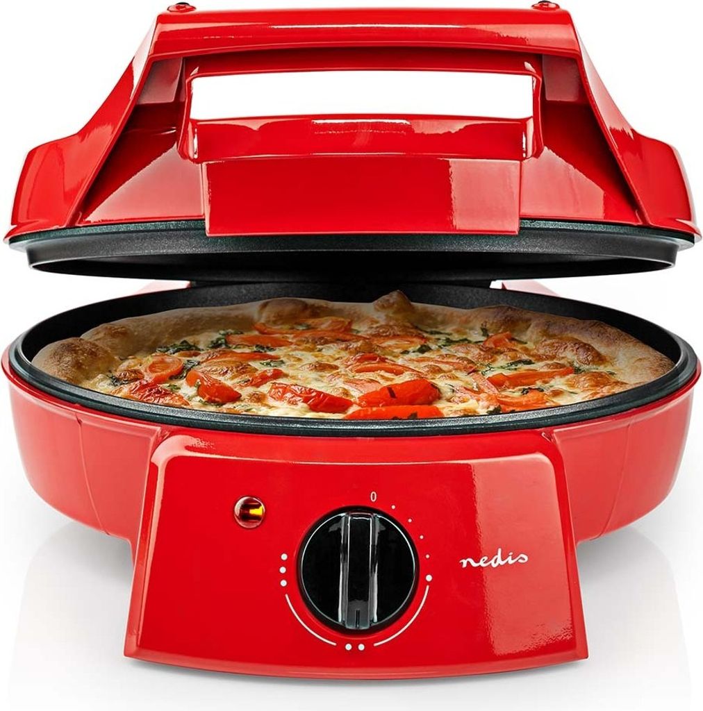 Nedis FCPM100FRD, 1 Pizza/Pizzen, Schwarz, Rot, 30 cm, 230 Produktbild 