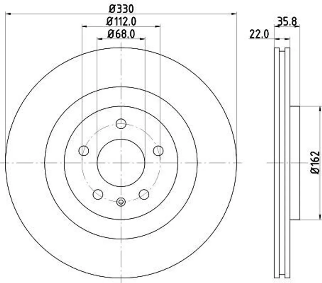 Disque de frein pour Audi A4 B8 B9 et Q7 4M - Remplacement OE HELLA