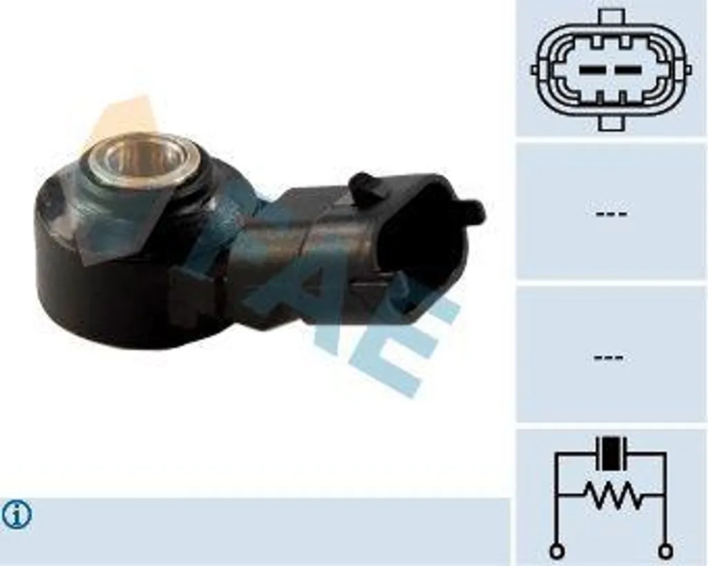 FAE 60107 Sensore di detonazione OE 71739674 compatibile con Vectra, Signum, Captiva, Spider, Brera, Alf. 159