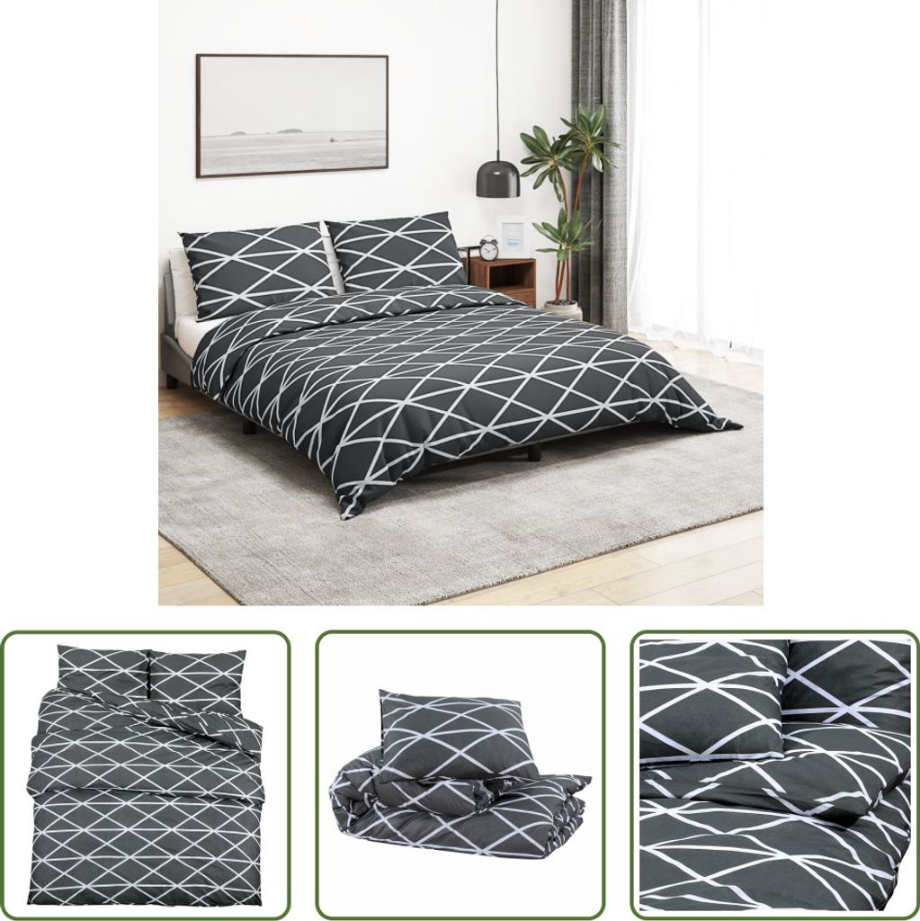 The Living Store Set di biancheria da letto grigio 200x200 Immagine del prodotto 
