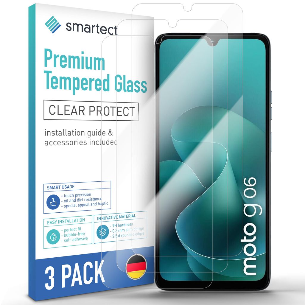 3x Schutzglas Panzerfolie Klar für Motorola Moto G06 / G06 Produktbild 
