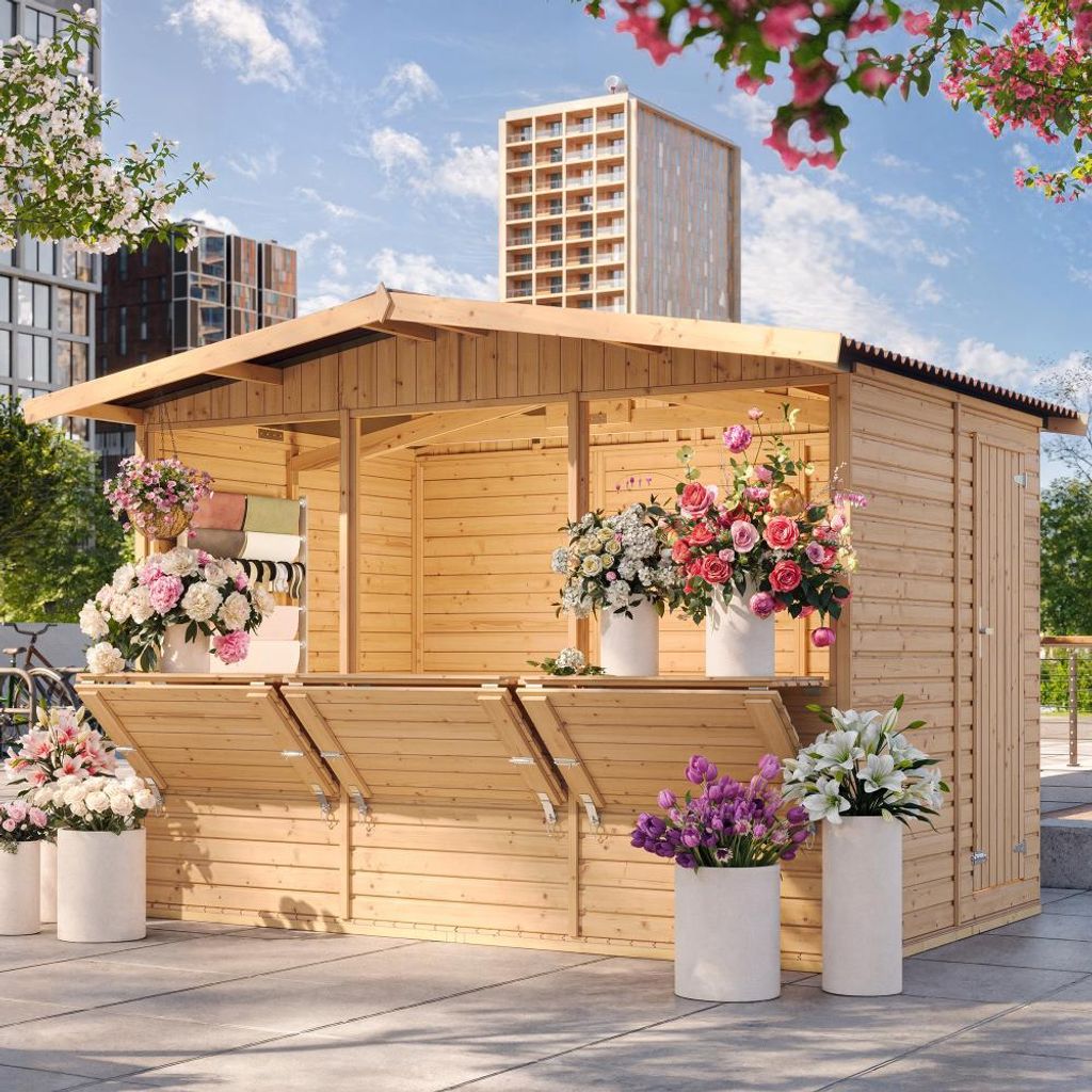 TIMBELA M150A H232x336x263 cm/6 m2, grand bar de jardin Image du produit 