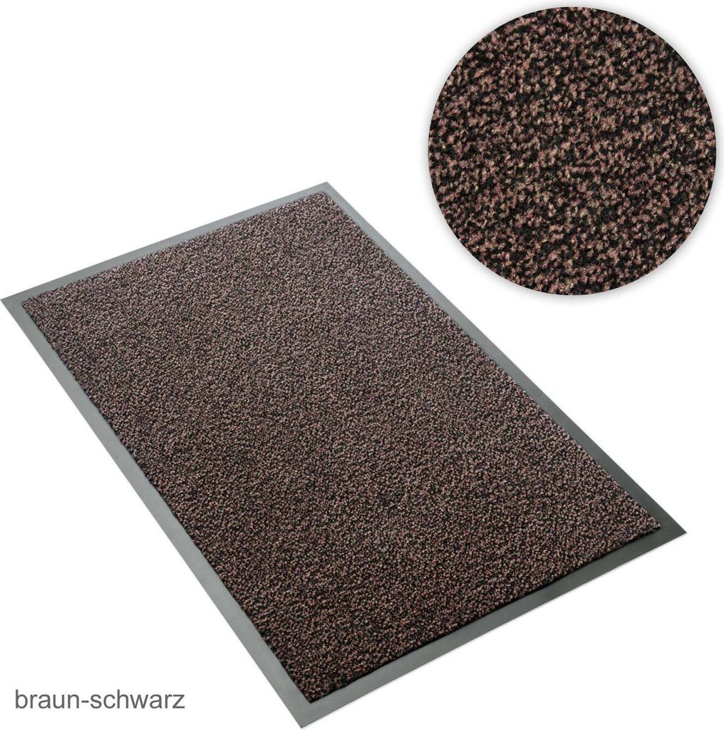 Schmutzfangmatte - Sauberlaufmatte terrabraun-schwarz meliert 90 x 120 cm