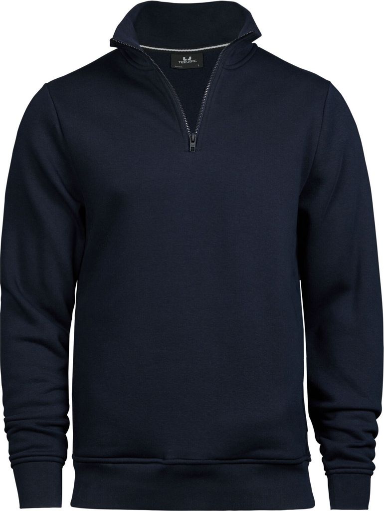 Tee Jay - Sweatshirt mit halbem Reißverschluss für Herren/Damen Uni BC5405 (XL) (Marineblau)