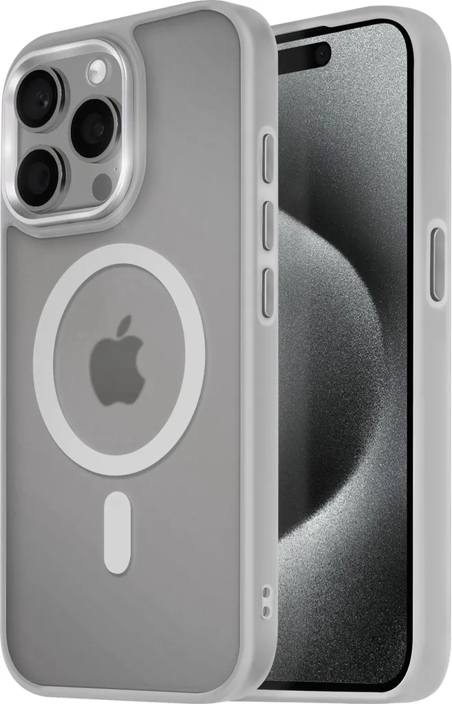 Avizar, custodia MagSafe per Apple iPhone 15 Pro Frost Colour, grigio