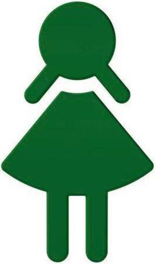 HEWI Symbol Frau Ser 801, selbstklebend maigrün