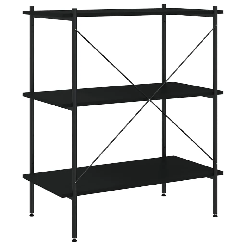 SYFAX™ Scaffale Multiuso Nero 80x40x92 cm | Ideale Dispensa e Lavanderia - 4