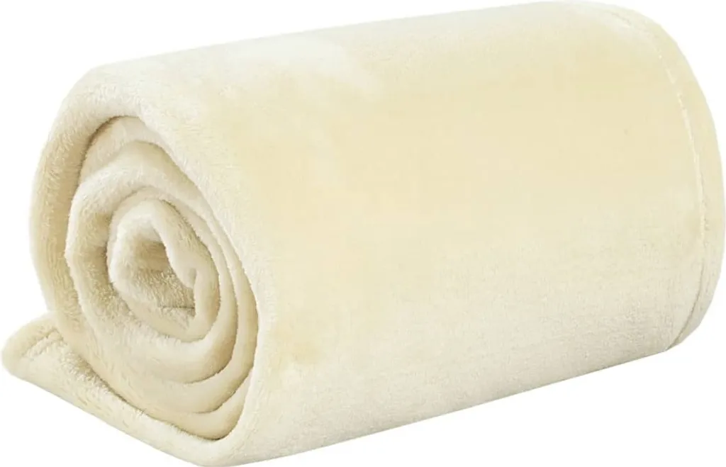 Coperta 150x200 Poliestere Crema | Plaid Caldo Qualità Premium