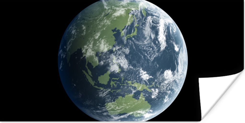 MuchoWow Poster Satellitenbild der Erde 120x60 cm - Bild