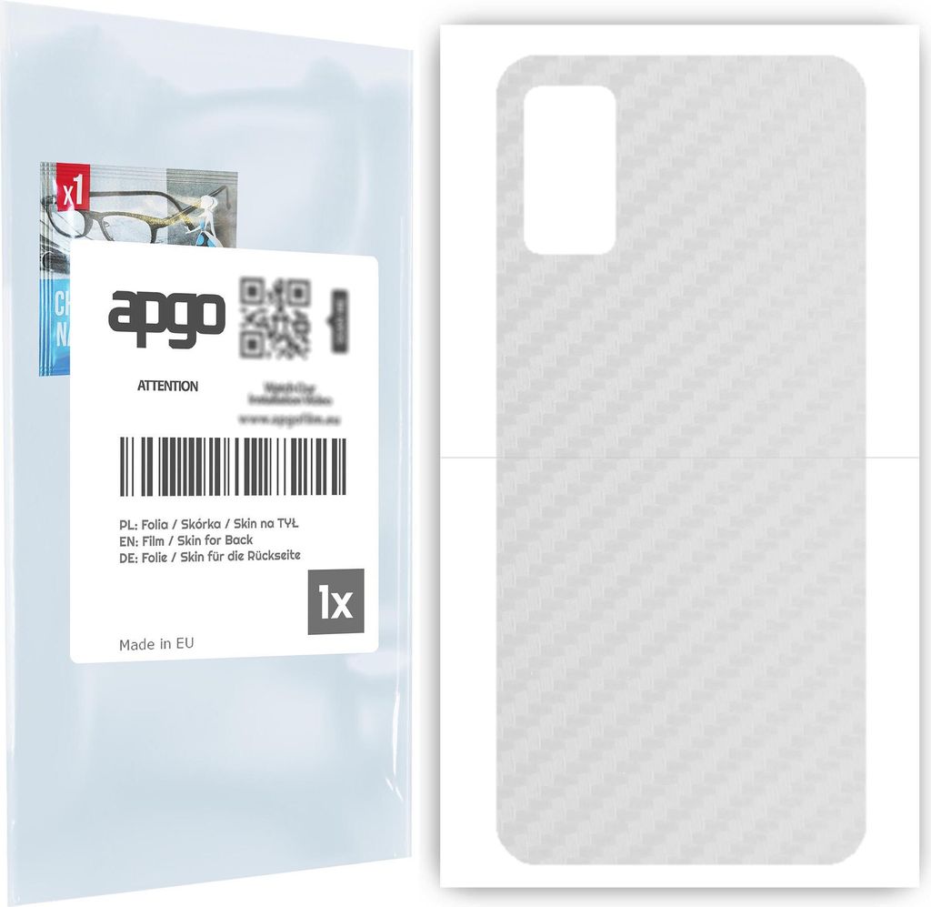 apgo Rückseite Schutzfolie für ZTE Blade A71 - Hinten Schutzfolie Carbon Transparent (durchsichtig), Rückseite Folie schützt vor Kratzern und ...