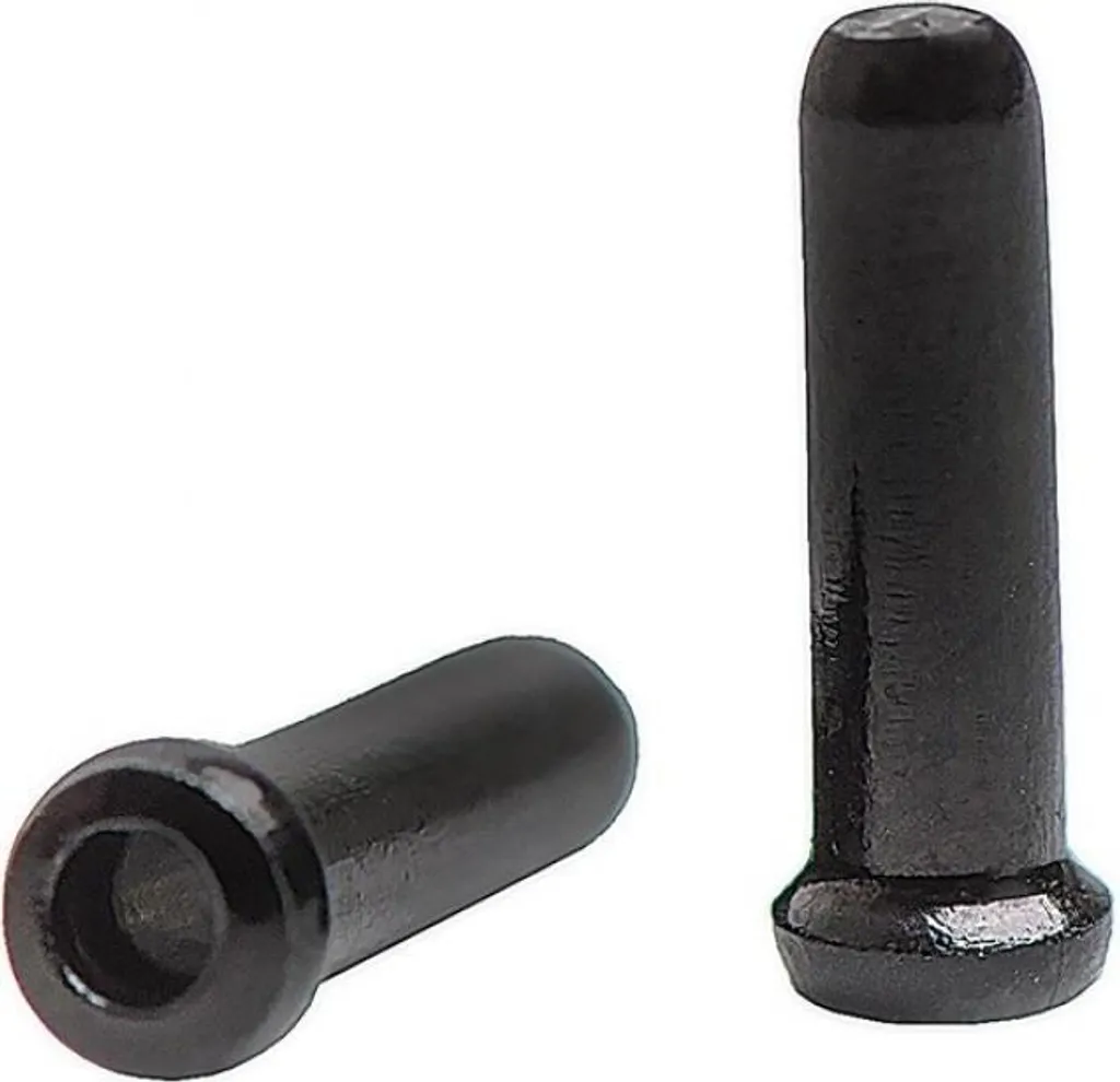 Embout de Câble Vélo Douille de Traction en Aluminium Noir de Capgo
