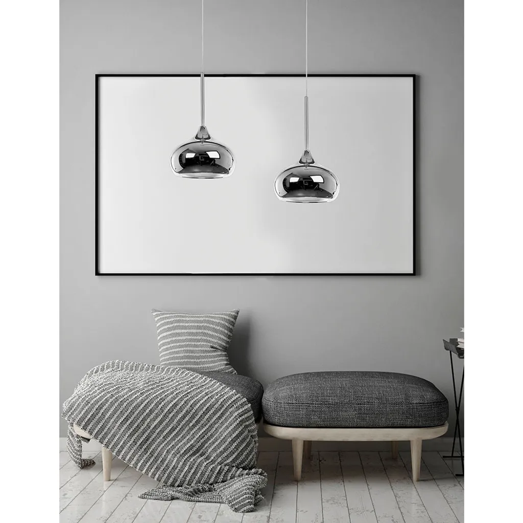 Lustre Cioto Nova Luce Chrome 5W Ø200mm - Suspension Design Moderne