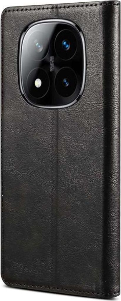 Lenuo Leather flipové pouzdro pro Xiaomi Redmi Note 14 Pro 4G černá
