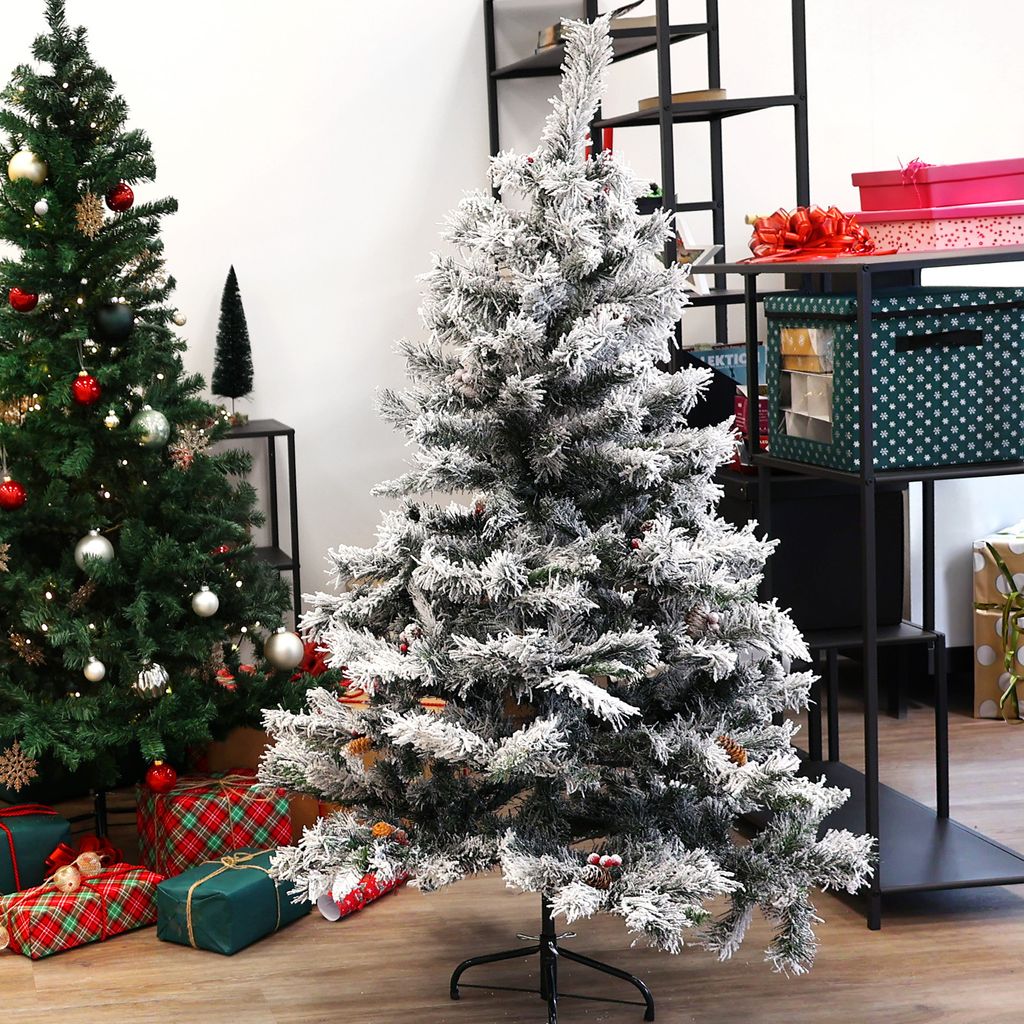 SVITA Weihnachtsbaum künstlich Schnee Tannenzapfen Beeren Produktbild 3