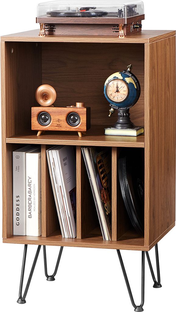 Stojak na gramofon SucceBuy - 3 poziomy z miejscem na 150 Zdjęcie produktu 