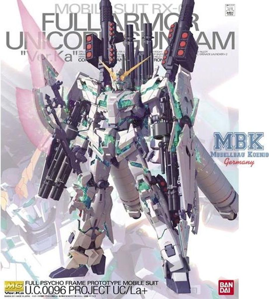 BANDAI BAN5061589 MG RX-0 Full Armor Unicorn Gundam Ver.Ka Produktbild 