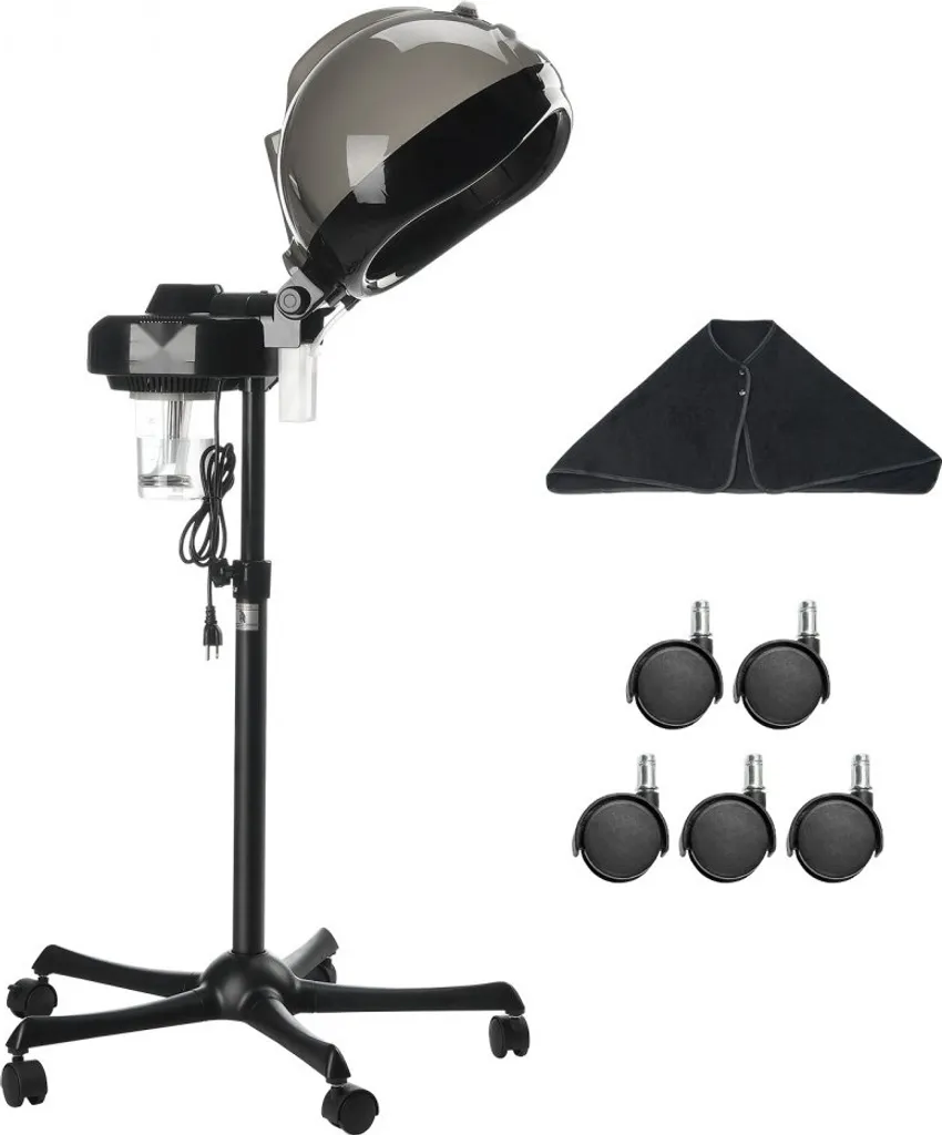 Hydratation cheveux profonde Casque vapeur sur pied avec minuteur 1h