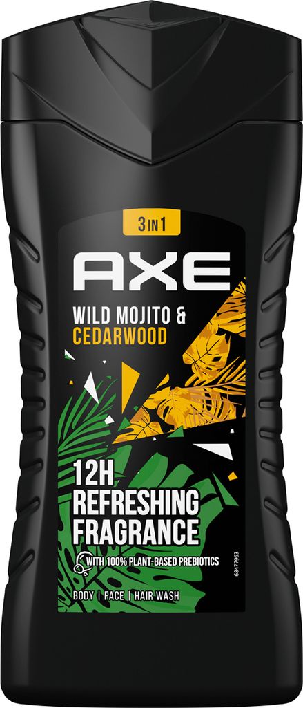Axe Duschgel Wild Green Mojito 3 in 1 Body Face Hair Wash 250ml