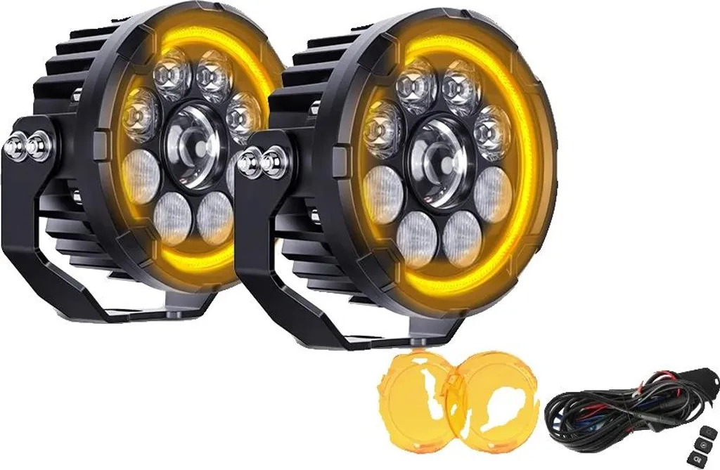 Projecteur LED feux de route et croisement pour tracteur et engin BTP