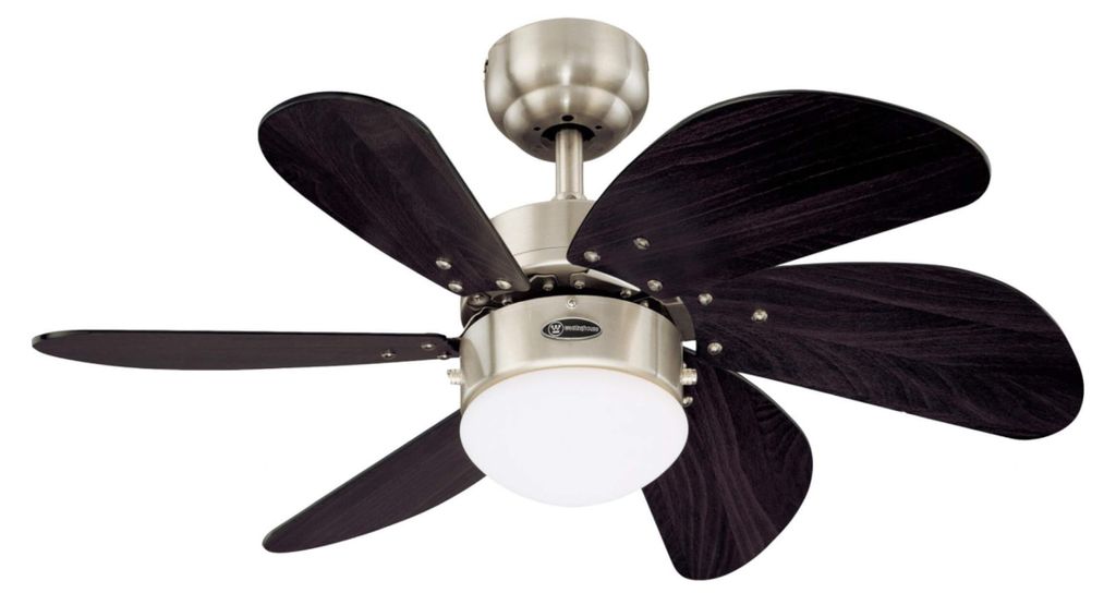 Ventilateur de plafond Turbo Swirl Chrome 76 cm avec Image du produit 