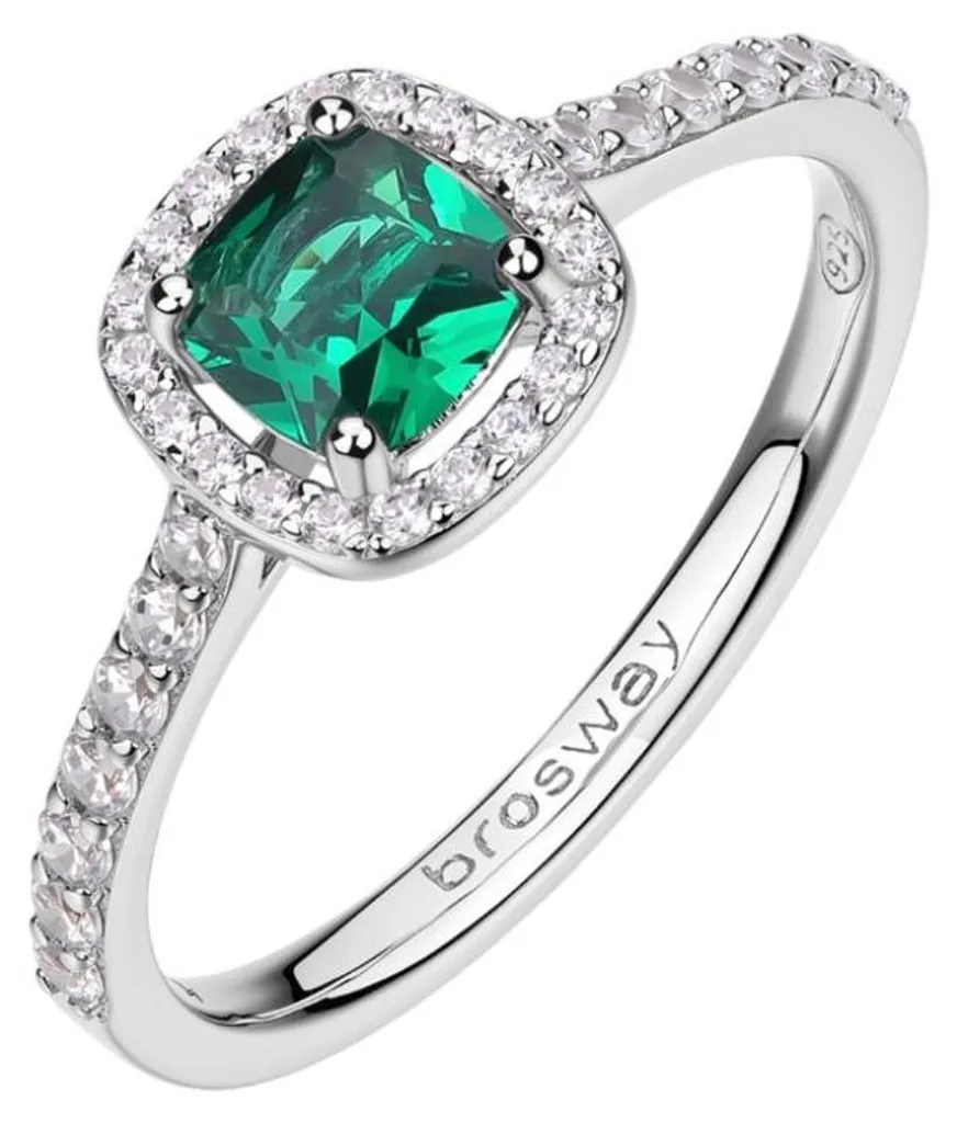 Bague en argent anti-ternissement FLG143 Fancy Life Green - Taille 56