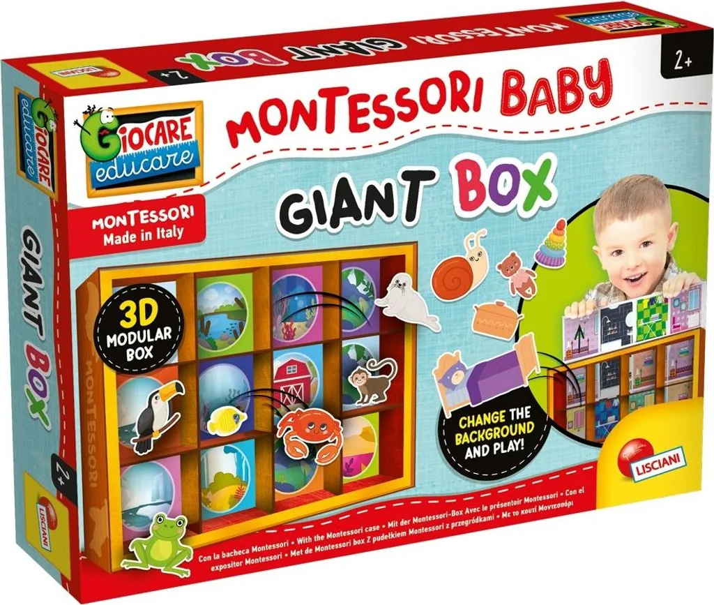 Lisciani Giochi Montessori Baby Giant Box kit multi-activités sensorielles