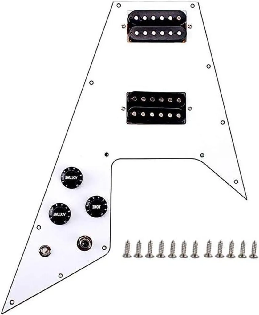 Plaque de protection guitare électrique 3 plis blanche de précision