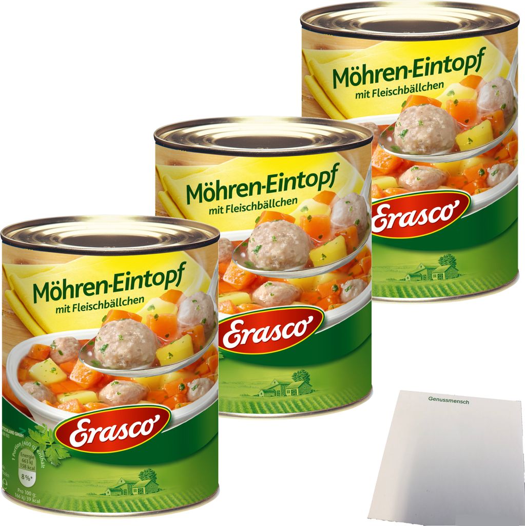 Erasco Möhren-Eintopf mit Fleischbällchen 3er Pack (3x800g Produktbild 