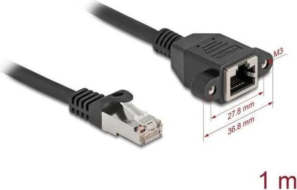 Cavo Prolunga Ethernet Cat6A Delock 1m S/FTP | Gaming a Bassa Latenza