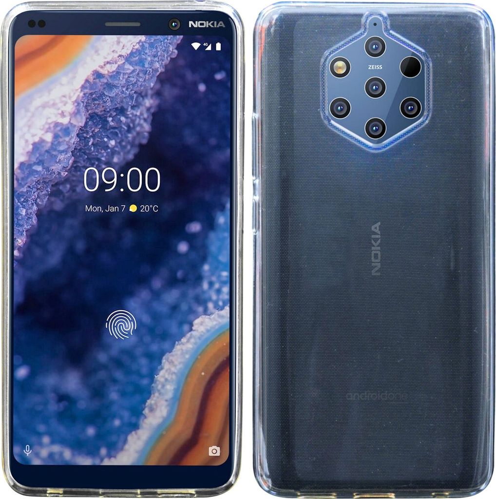 cofi1453 Silikon Hülle Basic kompatibel mit NOKIA 9 PureView Case TPU Soft Handy Cover Schutz Transparent
