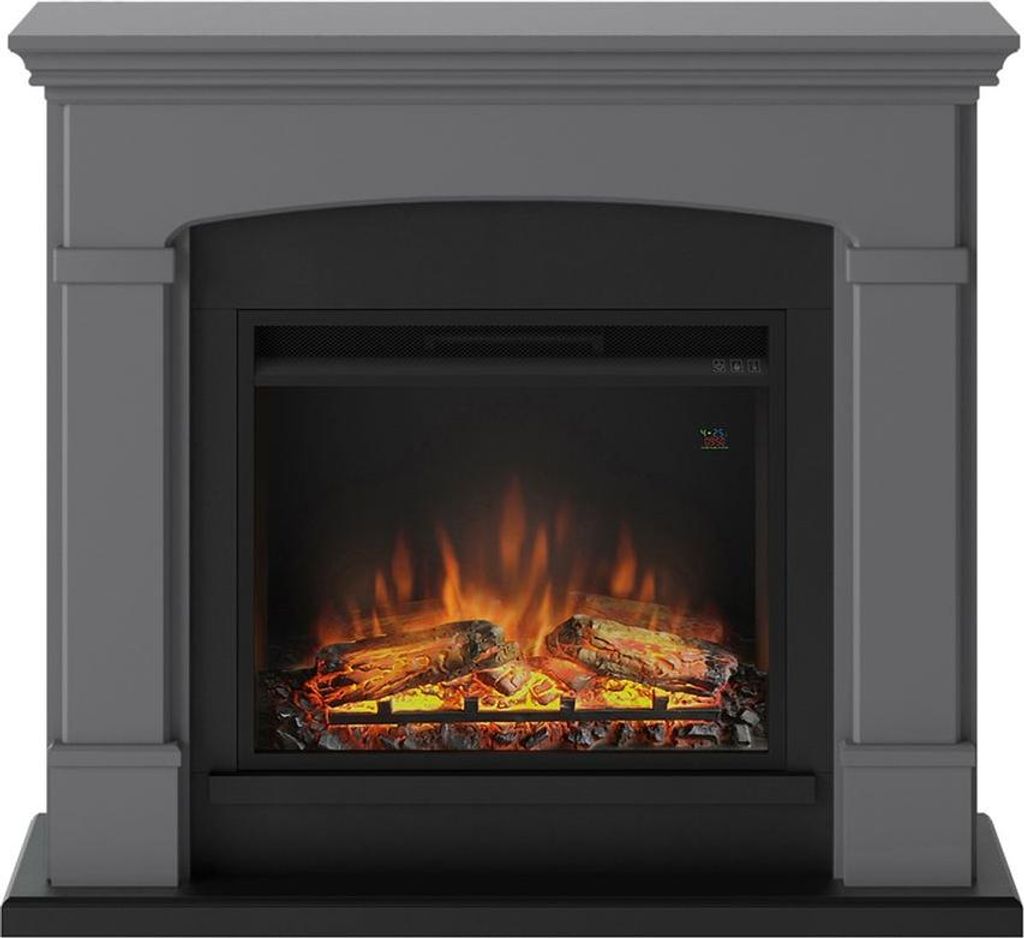 Cheminée électrique décorative "Helmi" Gris foncé - Image du produit 