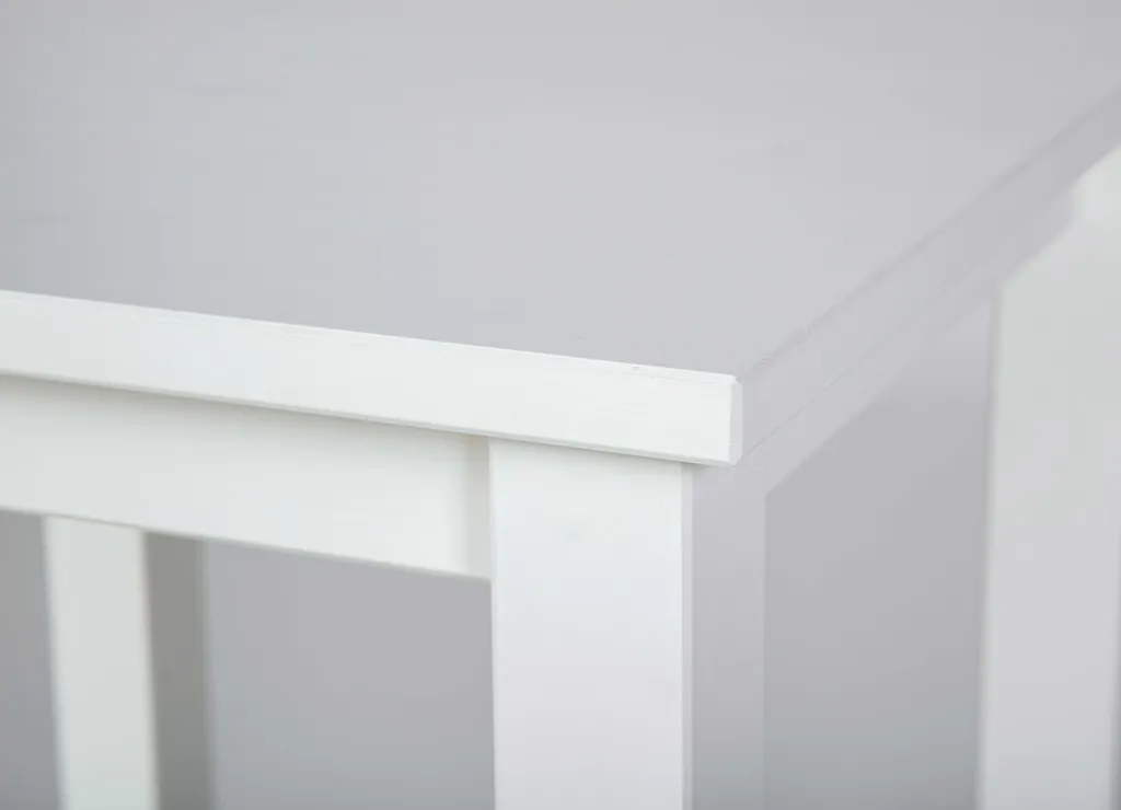 Table d'appoint Asgar blanc : structure robuste et finition laquée chic - 5