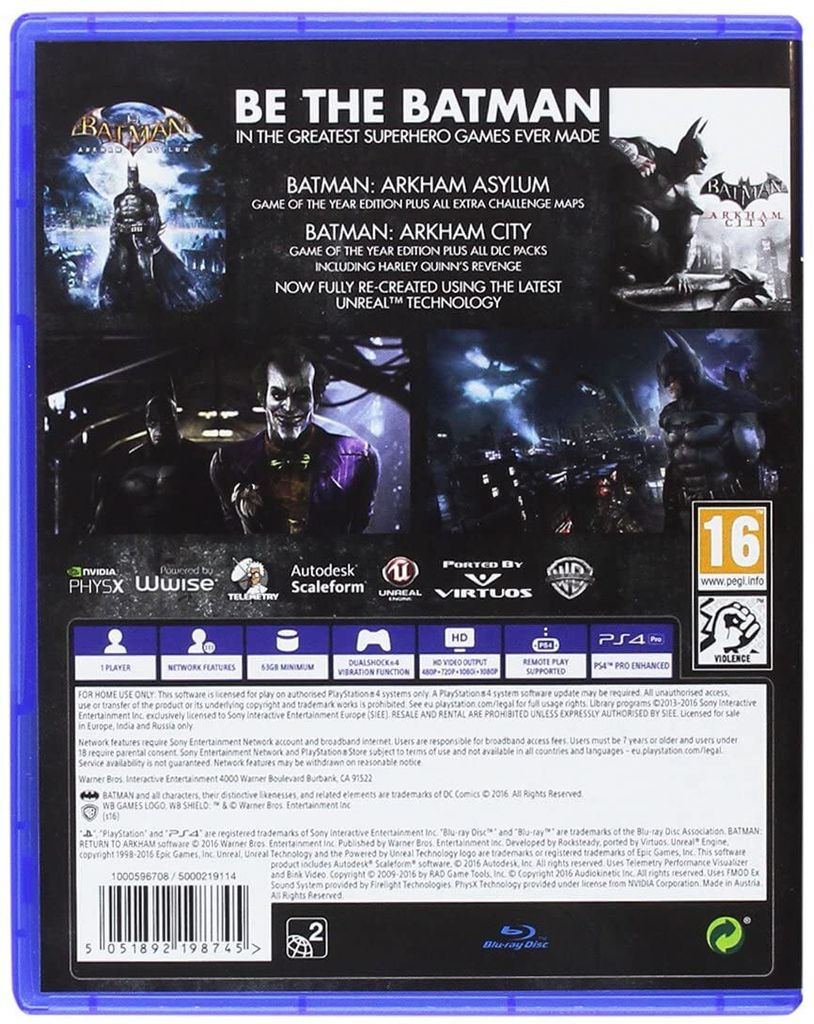 Warner Bros Batman: Return to Arkham, PlayStation 4, Produktbild 