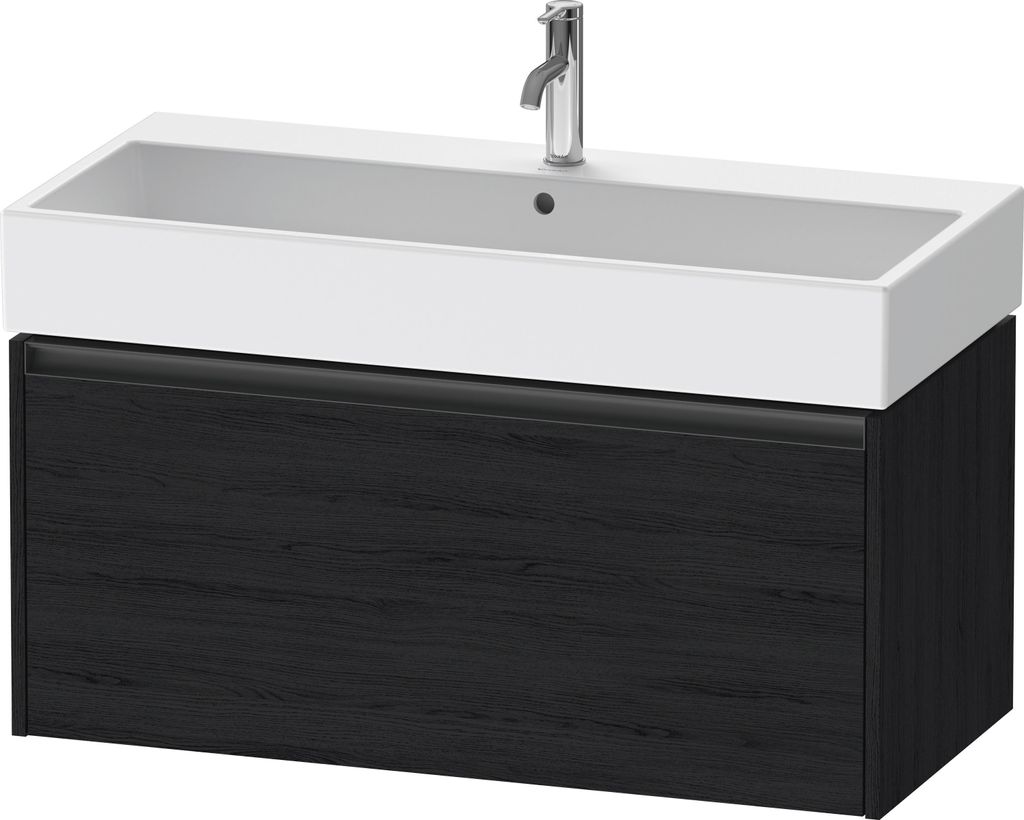 Duravit Ketho.2 Wastafelonderkast 98,4x46x44 cm Mat Eiken (zwart)