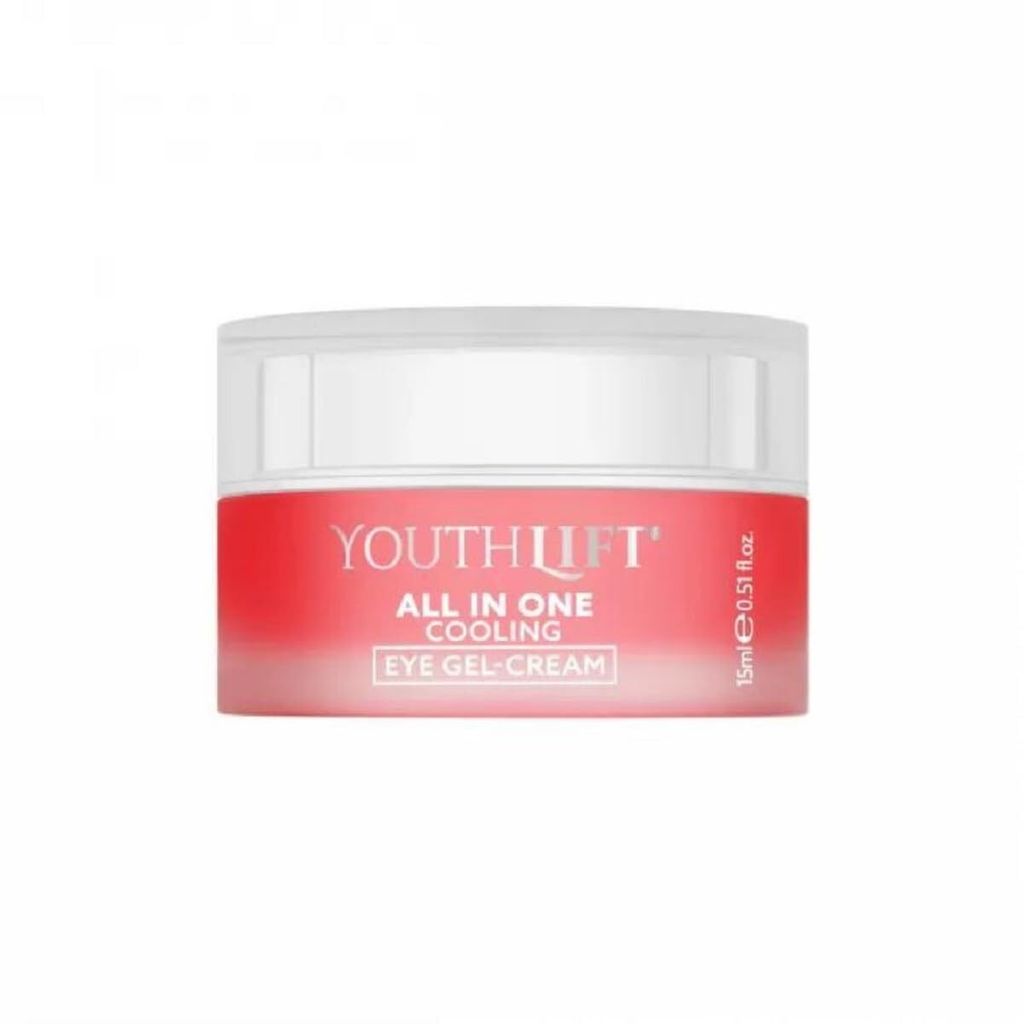 YOUTHLIFT All in One Cooling Eye-Gel Cream, 15 ml, Augencreme mit Sofort-Effekt & Langzeitwirkung gegen Falten, Anti-Aging Augenpflege mit Koffein