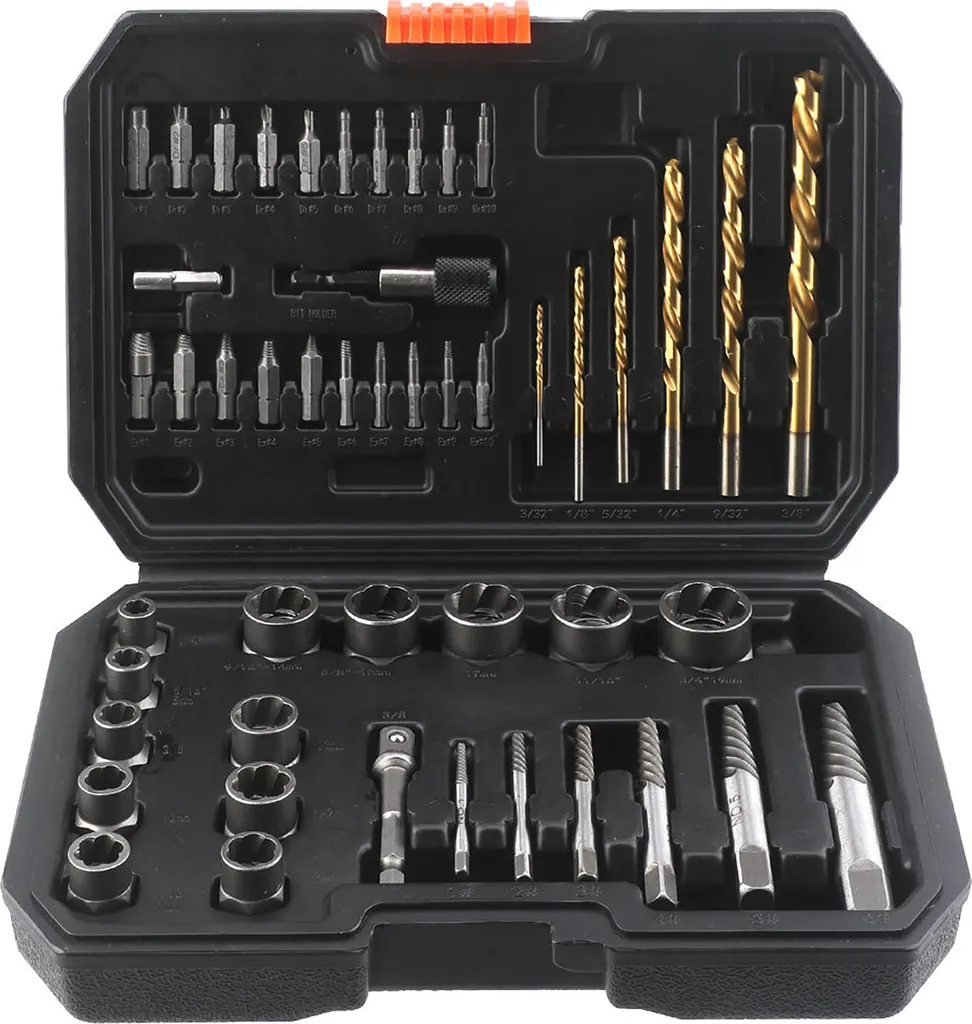 Coffret extracteur de vis et boulons professionnel 48 pièces en acier