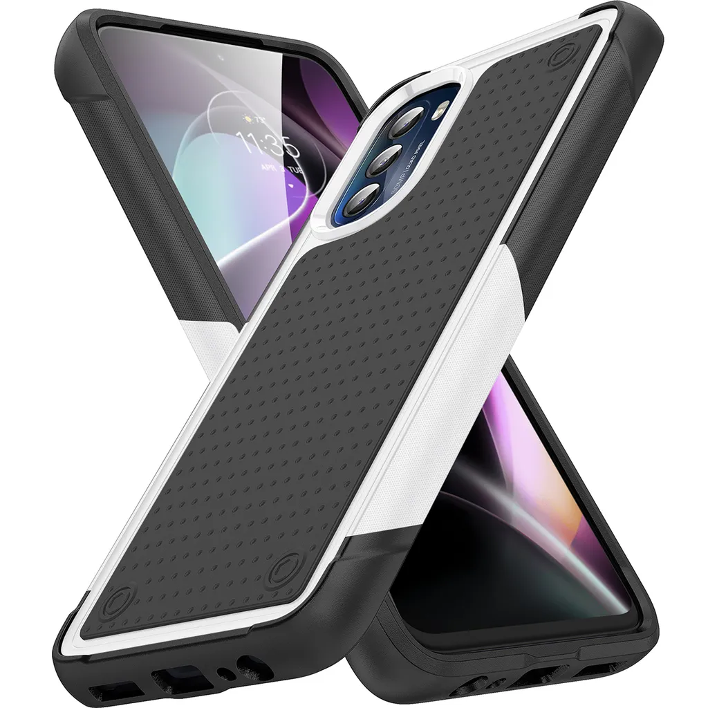 Cover Motorola Moto G 2022 Shockproof Militare Bianca e Nera